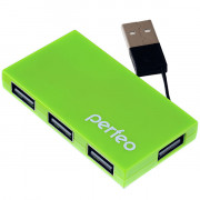 Perfeo USB-HUB 4 Port, (PF-VI-H023 Green) зелёный