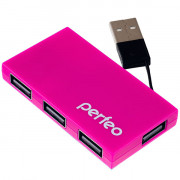 Perfeo USB-HUB 4 Port, (PF-VI-H023 Pink) розовый