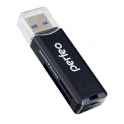 Perfeo Card Reader 3.0, SD(SDHC,SDXC)/MMC+Micro SD(SDHC,SDXC), (PF-VI-CR3002C-3.0 Black) чёрный