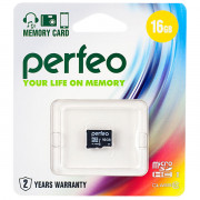 Perfeo microSD 16GB High-Capacity (Class 10) w/o Adapter economy series