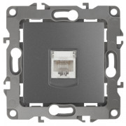 12-3107-12  ЭРА Розетка информационная RJ45, Эра12, графит