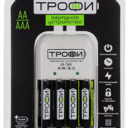 Зарядное устройство ТРОФИ TR-120 АA + 4 HR6 2300mAh (6/24/576)