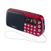 Perfeo мини-аудио СИНИЦА FM, MP3 USB/TF часы, Repeat,цифровые кнопки, USB/1200mAh, красный (i70RED)*