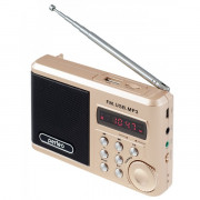 Perfeo мини-аудио Sound Ranger, УКВ+FM, MP3 (USB/TF), USB-audio, BL-5C 1000mAh, шамп.золот (SV922AU)