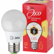 Лампа светодиодная  ЭРА LED smd A55-6w-827-E27 ECO