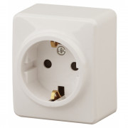 11-2204-02  ЭРА Розетка 2P+E Schuko со шторками, 16АХ-250В, ОУ, Эра Эксперт, сл.кость