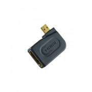 PERFEO Переходник угловой горизонтальный HDMI D (micro HDMI) вилка - HDMI A розетка (A7010)