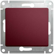 GLOSSA 1-клавишный ПЕРЕКЛЮЧАТЕЛЬ,сх.6,10AX, механизм, БАКЛАЖАНОВЫЙ