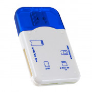 Perfeo Card Reader SD/MMC+Micro SD+MS+M2, (PF-VI-R010 Blue) синий,