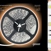 Лента LED 5050/30-SMD 7.2W  12V DC  теплый белый (блистер 5м)