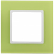 14-5101-26  ЭРА Рамка на 1 пост, стекло, Эра Elegance, лайм+бел
