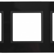 14-5103-05  ЭРА Рамка на 3 поста, стекло, Эра Elegance, чёрный+антр