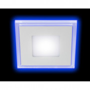 Светильник LED 4-6 BL  ЭРА светодиодный квадратный c cиней подсветкой LED 6W 220V 4000K