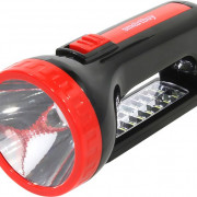 Аккумуляторный фонарь-прожектор 2 в 1 1W+12 SMD, черный (SBF-303-K) 1/120*