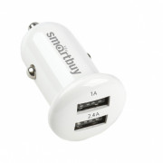 Автомобильное ЗУ SmartBuy® TURBO  2.4А+1 А, белое,  2 USB (SBP-2025)