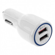 Автомобильное ЗУ SmartBuy® TURBO QC3.0, 3А+QC3.0, 3А, белое, 2 USB (SBP-2032)