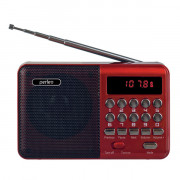 Perfeo радиоприемник цифровой PALM FM+ 87.5-108МГц/ MP3/ питание USB или 18650/ красный (i90-BL)