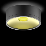 LED светильник накладной  HD027 17W (черный/золото) 3000K 140х50,1100лм, 1/30