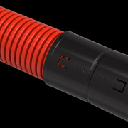 Труба гофрированная двустенная ПНД d=110мм красная (50м) IEK