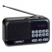 Perfeo радиоприемник цифровой ASPEN FM+ 87.5-108МГц/ MP3/ питание USB или 18650/черный (i20))